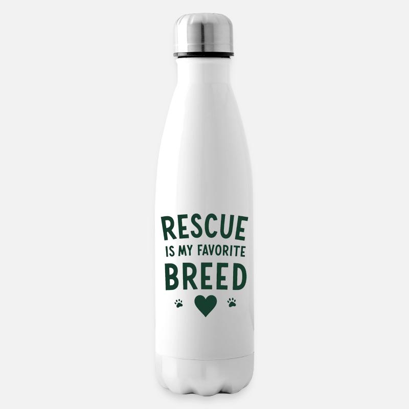 Rescue est ma race préférée - Bouteille isotherme - blanc