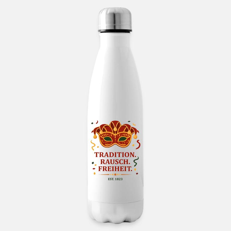 Tradition. Intoxication. La liberté. – Masque de carnaval - Bouteille isotherme - blanc