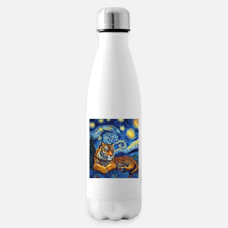 Tiger Van Gogh - Isolierflasche - Weiß