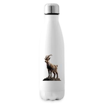 Steinbock Ziege Alpensteinbock Capricorn Ziegen  - Isolierflasche - Weiß - Rechts