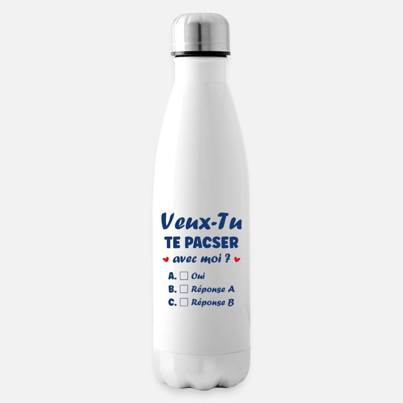 Demande de pacs - Bouteille isotherme - blanc