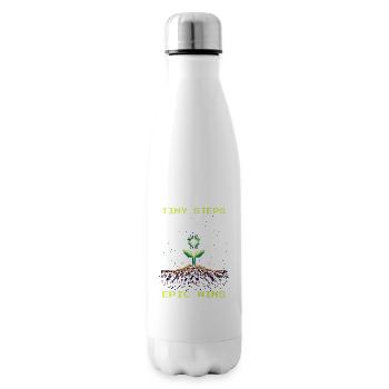 Petits pas, grands succès | Travail social - Bouteille isotherme - blanc - Droite