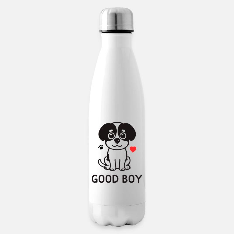 Bon garçon – Motif du chien mignon - Bouteille isotherme - blanc