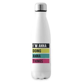 I’m Anna Doing Anna Things Retro Colors - Insulated Water Bottle - white - Right