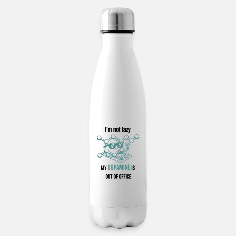 Dopamin Molekül - I`m Not Lazy - Isolierflasche - Weiß