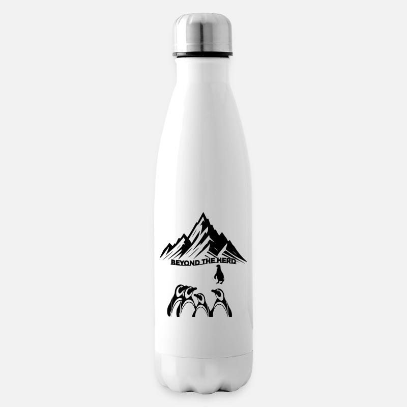Lone Explorer Penguin Tee - Choose Your Own Path - Insulated Water Bottle - white