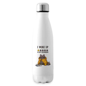 Je me suis réveillé – Je ne recommande pas (chat fatigué) - Bouteille isotherme - blanc - Droite