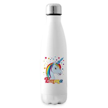 Emma, nom de jeune fille, prénom préféré - Bouteille isotherme - blanc - Droite