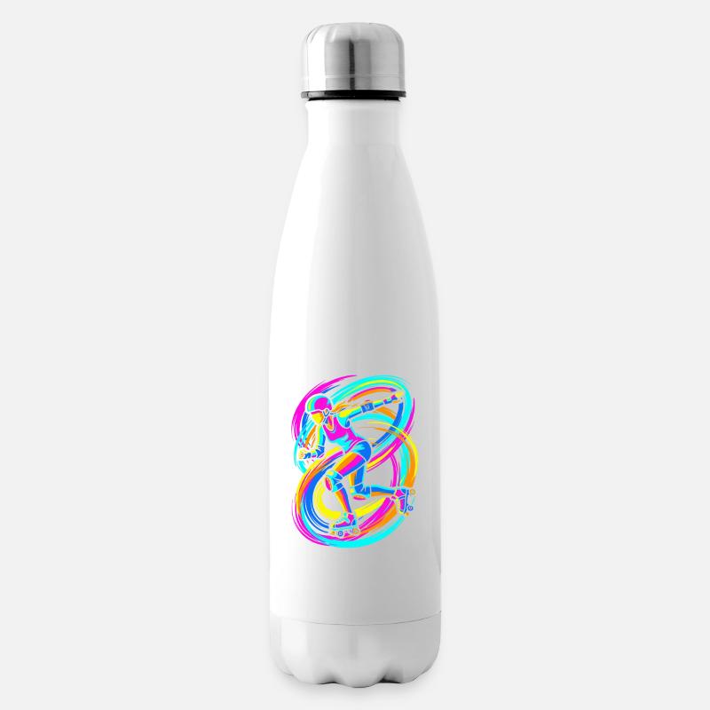 Rollschuhläuferin - Isolierflasche - Weiß
