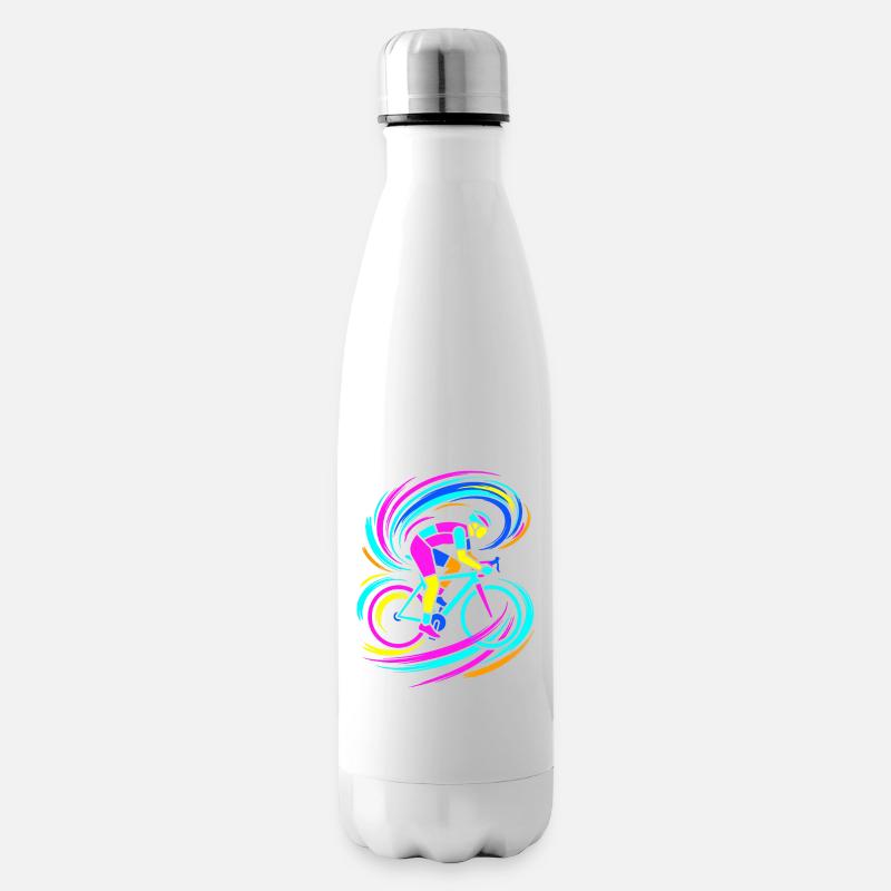 Radfahrer - Isolierflasche - Weiß