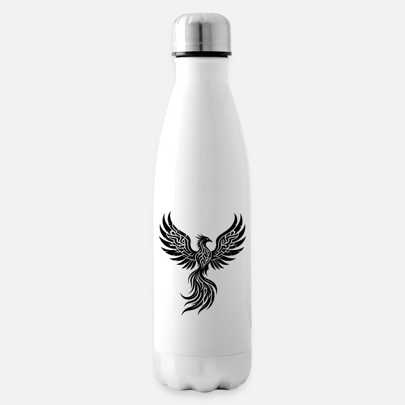 Phönix Tribal Symbol der Wiedergeburt - Isolierflasche - Weiß