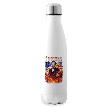 L’image flamboyante de la liberté de Lincoln - Bouteille isotherme - blanc - Droite