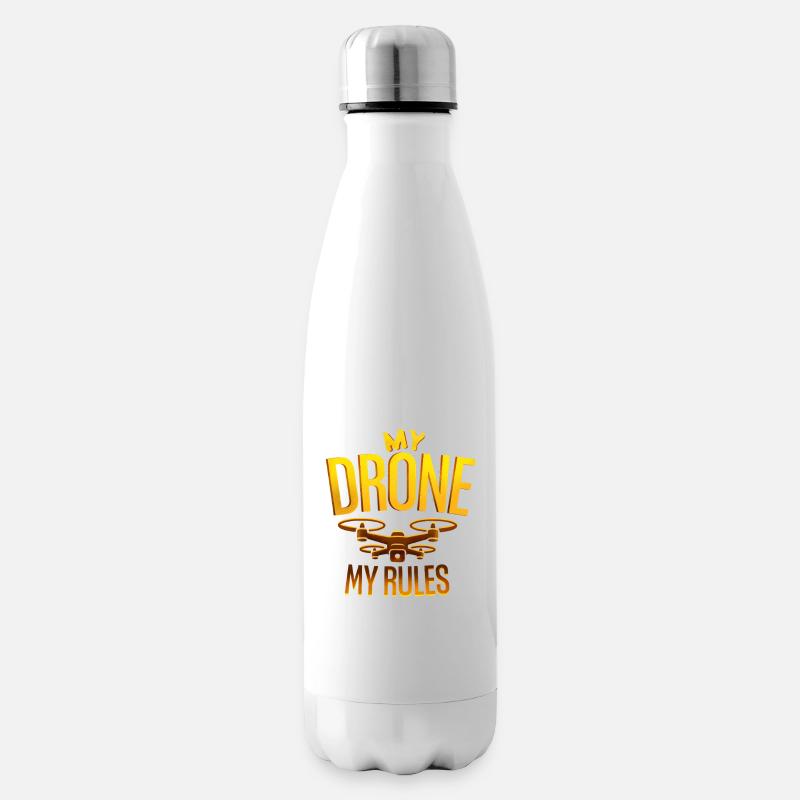 Drone my rules drone pilot - Insulated Water Bottle - white