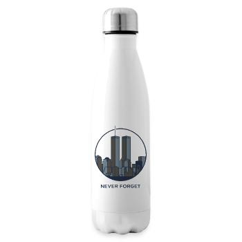 Never Forget Skyline Erinnerung - Isolierflasche - Weiß - Rechts