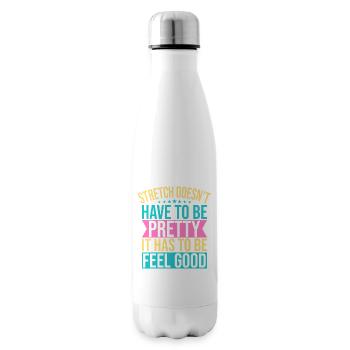Yoga Stretch Doesn ́t Have To Be Pretty Funny Yoga - Insulated Water Bottle - white - Right