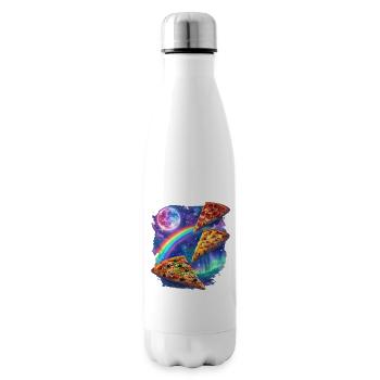Cosmic Rainbow Pizza All - Insulated Water Bottle - white - Right