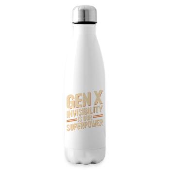 Gen X – Unsichtbarkeit ist unsere Superkraft - Isolierflasche - Weiß - Rechts