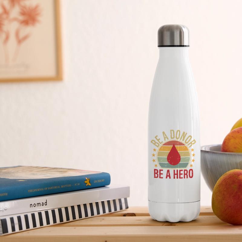 Sei ein Spender Sei ein Held Isolierflasche