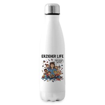 Kaffeechaos mit Kindern - Isolierflasche - Weiß - Rechts