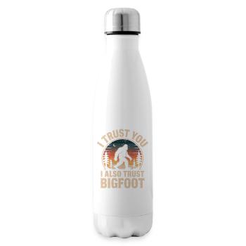 Bigfoot Sasquatch Yeti Cryptid Creatures Big Foot - Insulated Water Bottle - white - Right