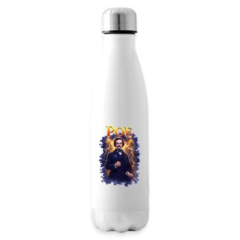 Edgar Allan Poe Portrait - Insulated Water Bottle - white - Right