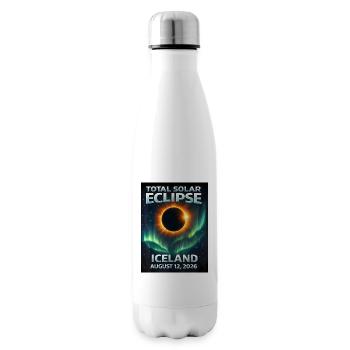 Total Solar Eclipse Iceland 2026 - Insulated Water Bottle - white - Right