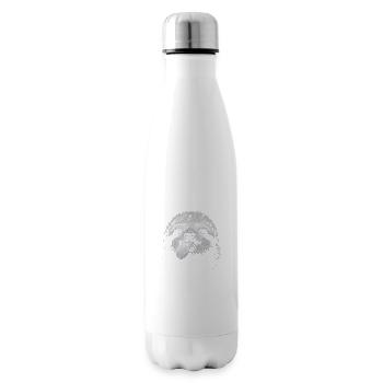 Smiling sloth in night contrast - Insulated Water Bottle - white - Right