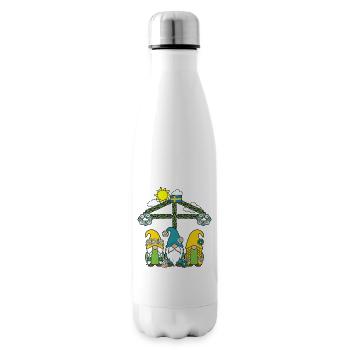 Litha Pagan Summer Solstice Midsummer Midsommar - Insulated Water Bottle - white - Right