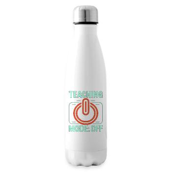 Retired Teacher Teaching Mode Off Former Teacher - Insulated Water Bottle - white - Right