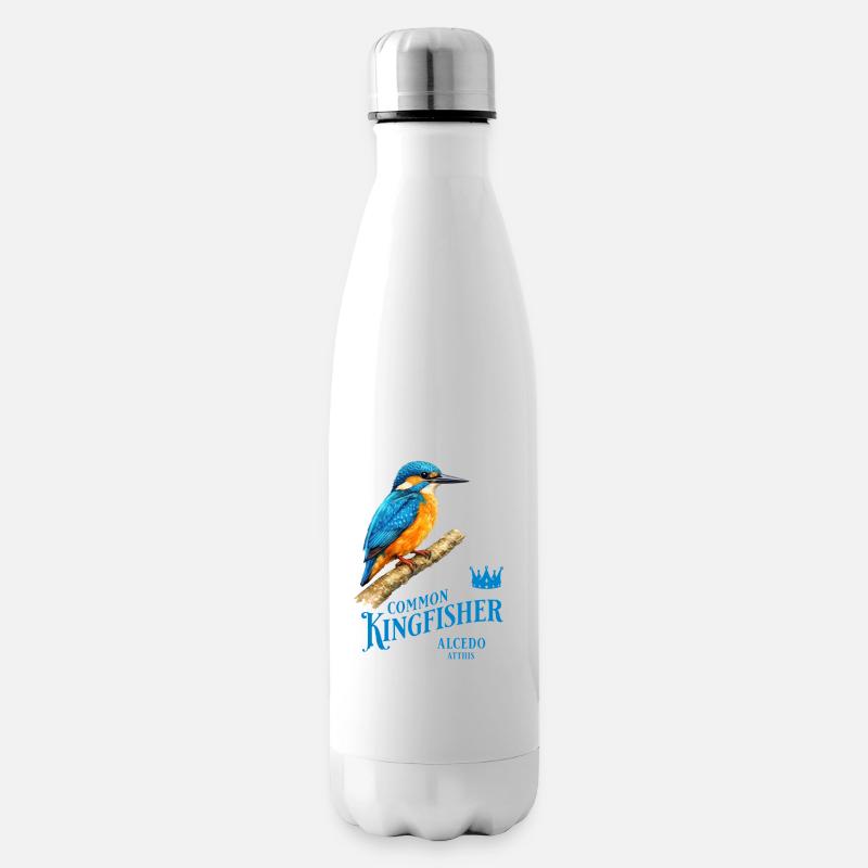 Conception de la nature des oiseaux martin-pêcheurs - Bouteille isotherme - blanc