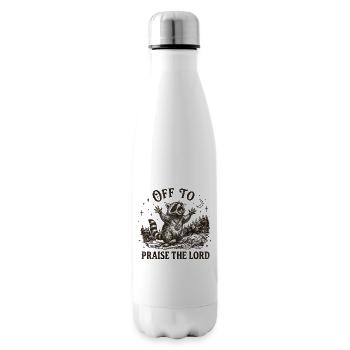 To praise the Lord Christian Waschbär - Insulated Water Bottle - white - Right