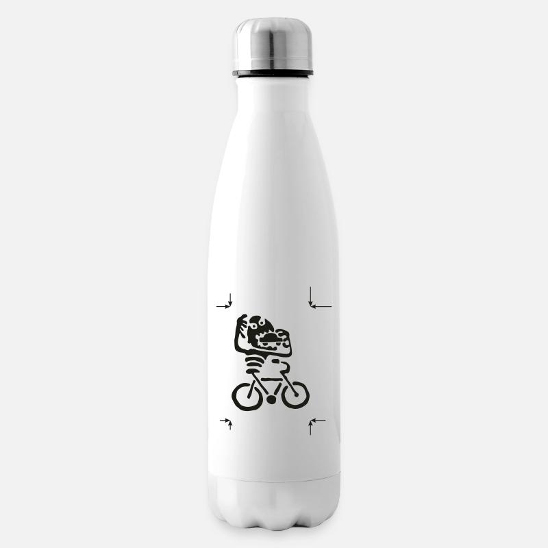 Fahrradmonster - Isolierflasche - Weiß