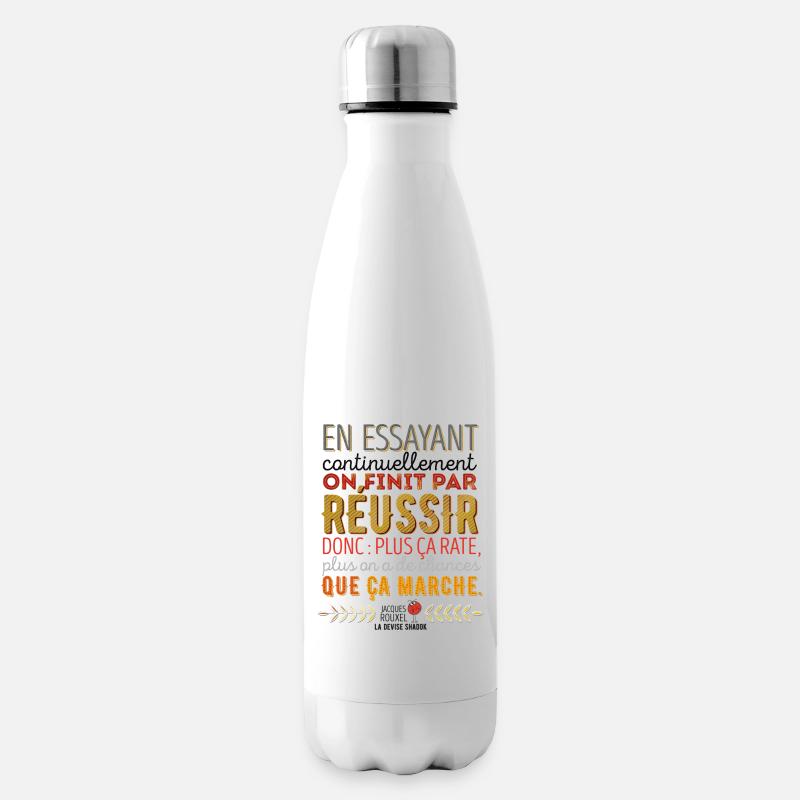 La Devise Shadok n°1 - Bouteille isotherme - blanc