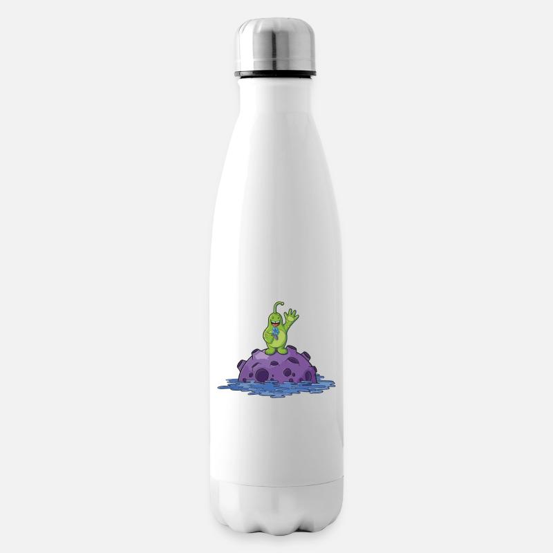 Süßes Comic Alien - Isolierflasche - Weiß