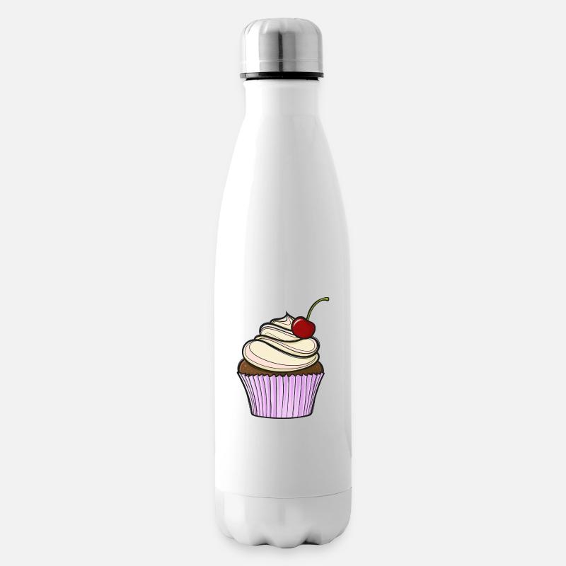 Sweet comic cupcake - Insulated Water Bottle - white