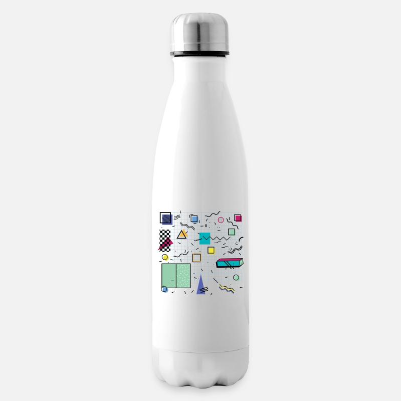 Eldram’s Eighties Abstract 01 - Bouteille isotherme - blanc