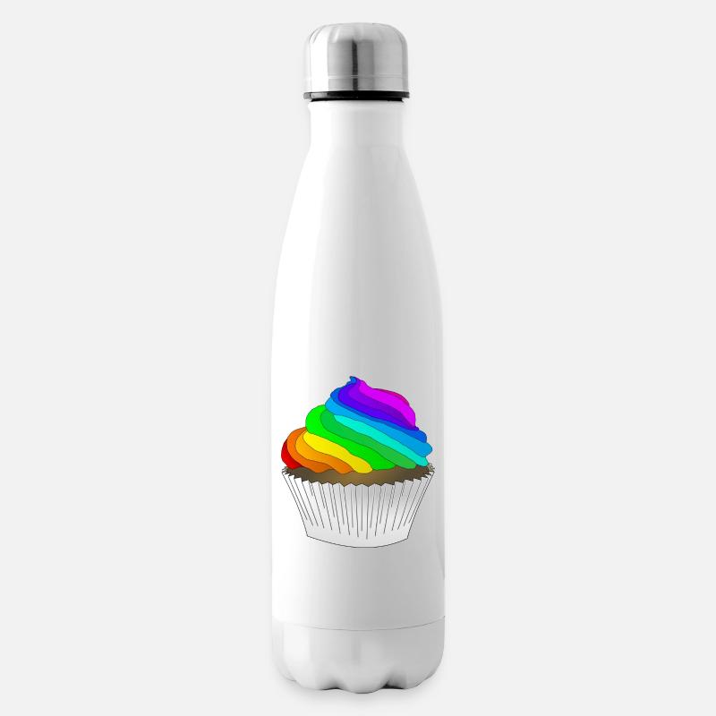regenbogen sonne wolken wetter rainbow sun cloud76 - Isolierflasche - Weiß