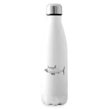 Hai Horn in a Unicorn Costume - Shark Lovers - Insulated Water Bottle - white - Right