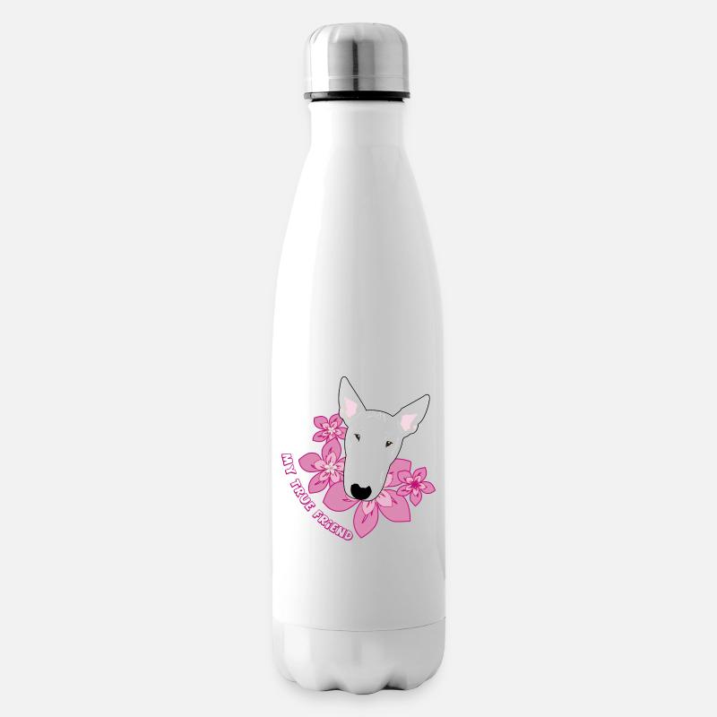 Bullterrier white - Isolierflasche - Weiß
