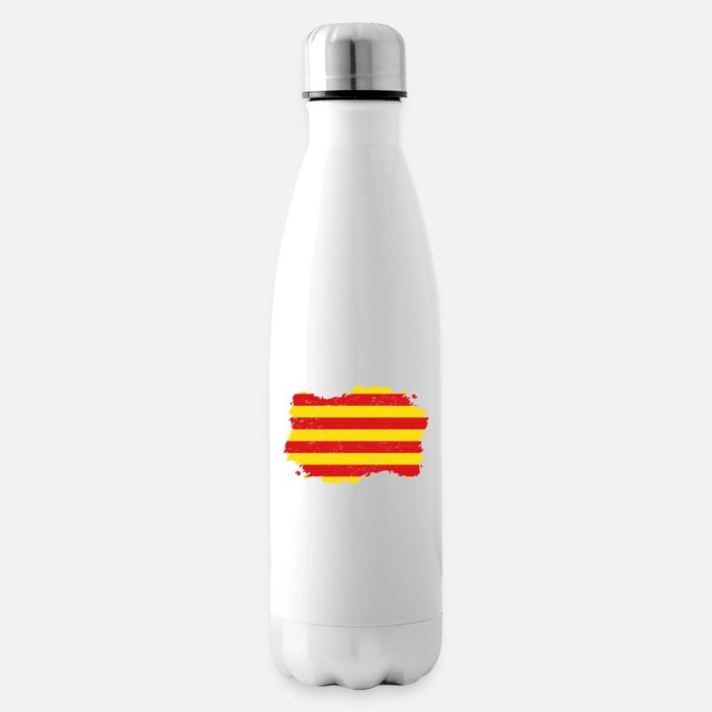 Roots pays drapeau Estelada katalani - Bouteille isotherme - blanc