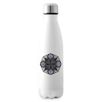Geometric Art: Octagon (Shaded) - Insulated Water Bottle - white - Right