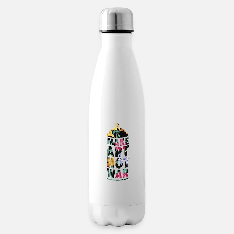 Make art not war - Isolierflasche - Weiß