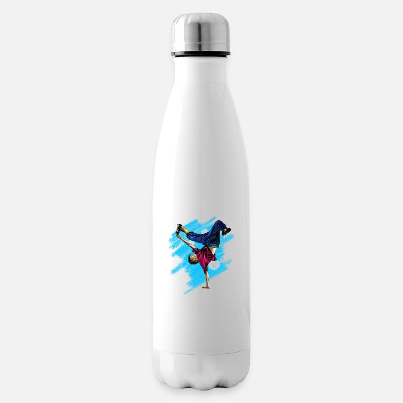 Dynamischer Streetdance Akrobatik-Design - Isolierflasche - Weiß