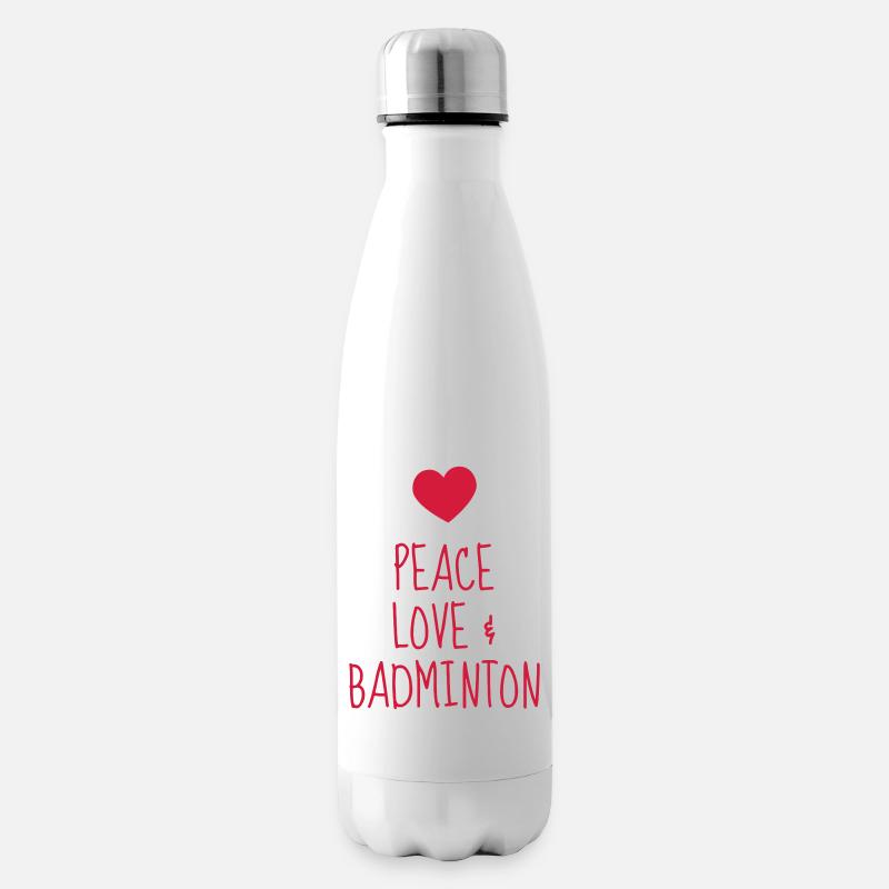 Badminton / Badminton Player / Birdie / Sport - Isolierflasche - Weiß