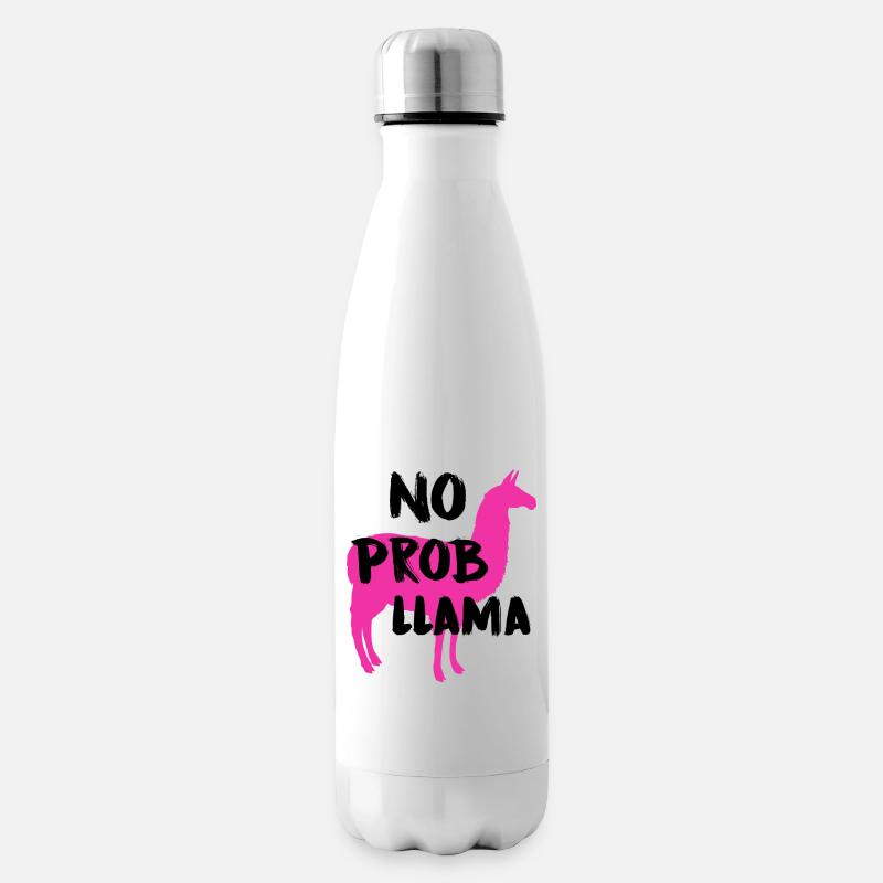 No prob llama - Isolierflasche - Weiß