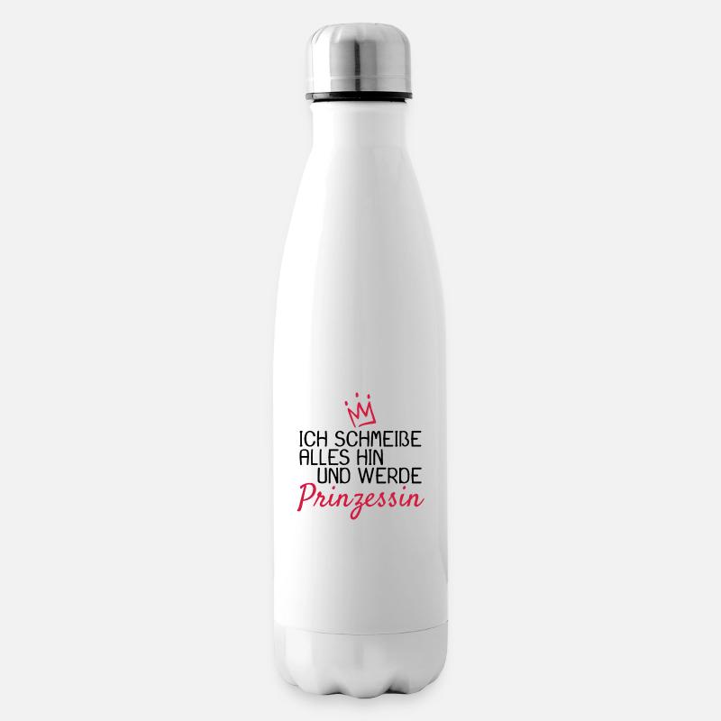 Lustige Sprüche Prinzessin - Isolierflasche - Weiß