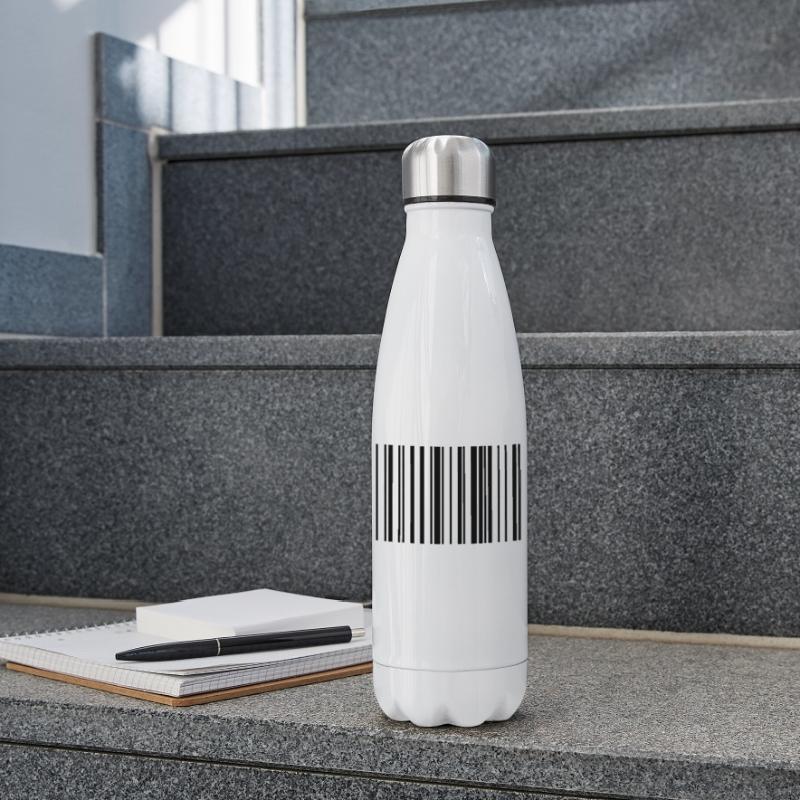 Striped barcode code strip Insulated Water Bottle