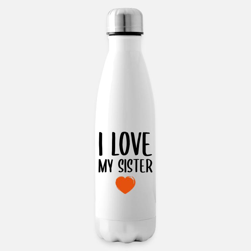 J'aime ma soeur - Bouteille isotherme - blanc