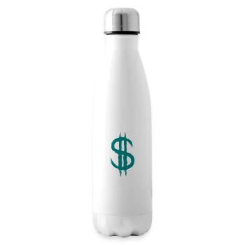 Dollar signe dollar signe argent argent cadeau - Bouteille isotherme - blanc - Droite