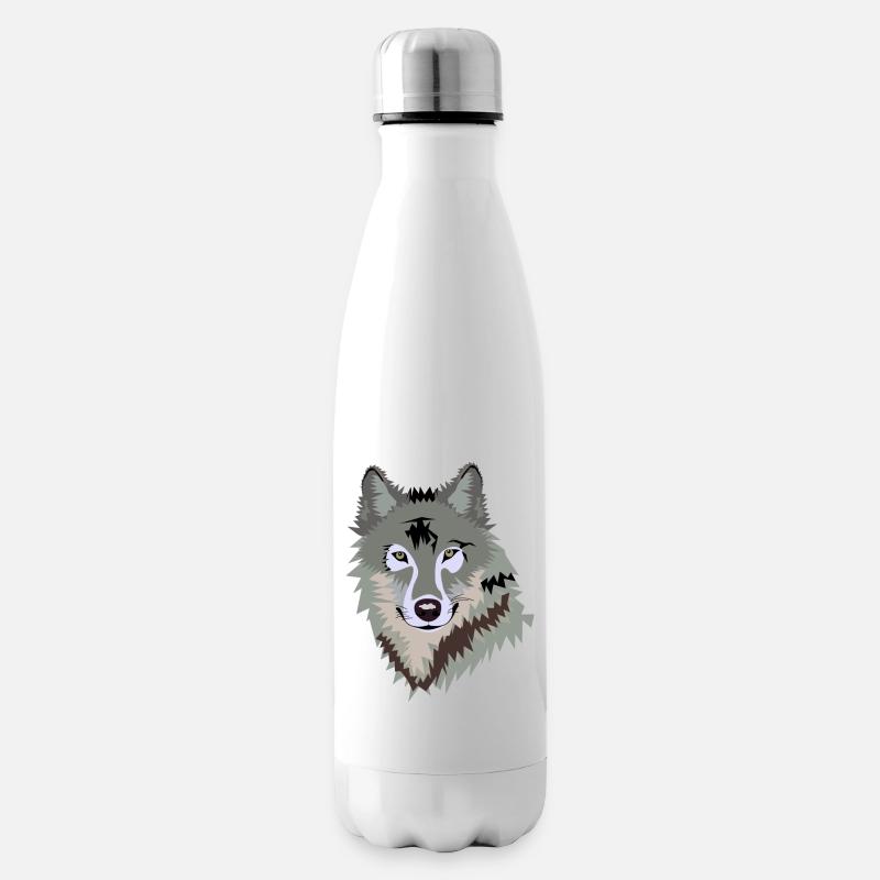 Wolf - Isolierflasche - Weiß